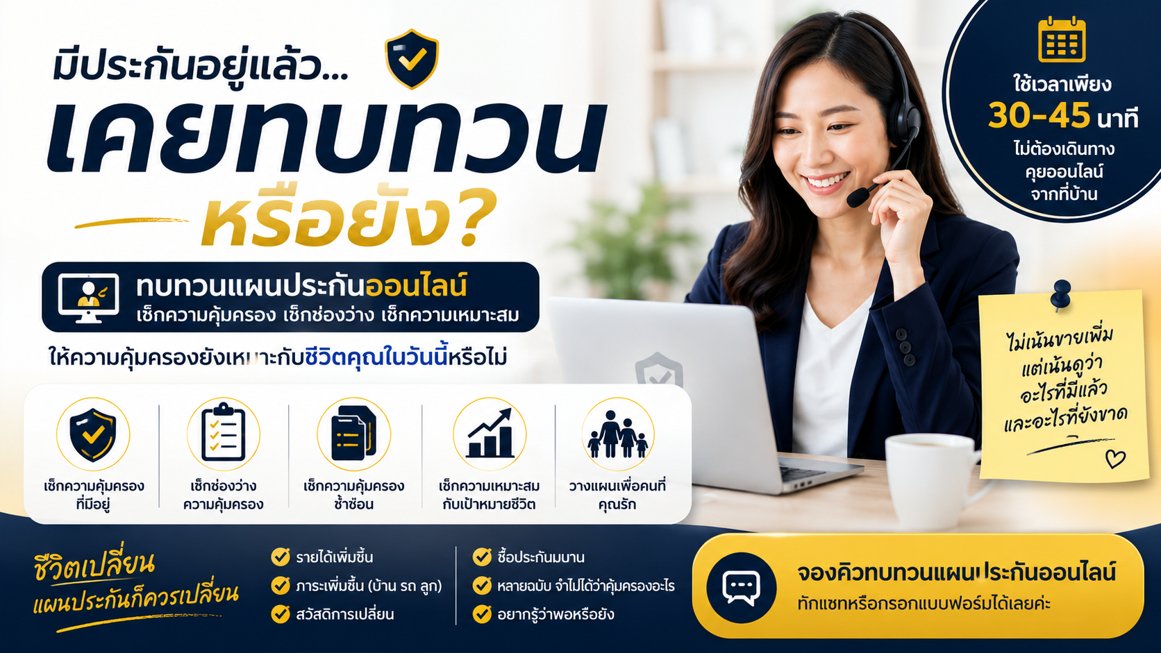 มีประกันอยู่แล้ว…แต่เคย “ทบทวนแผนประกัน” หรือยัง?